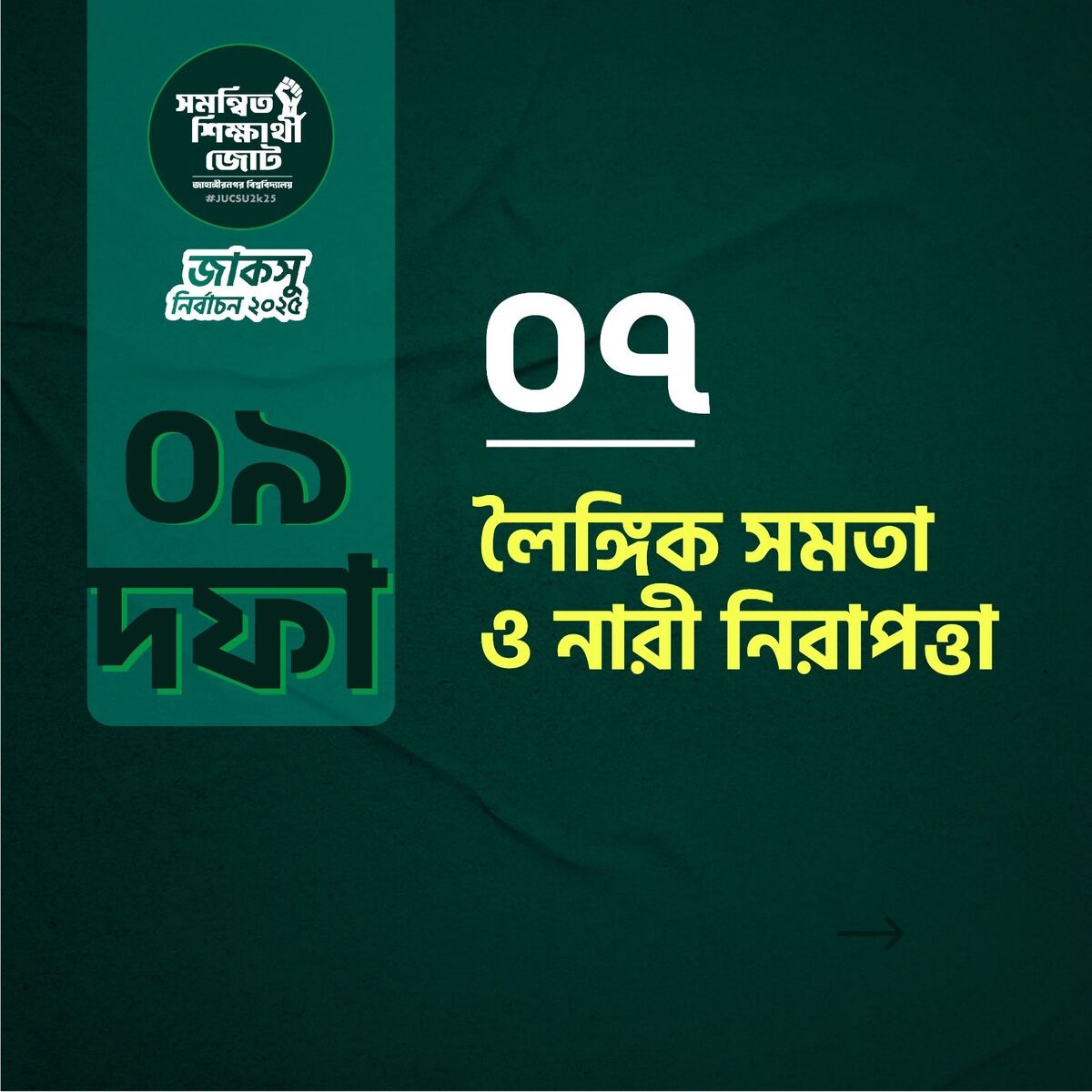 লৈঙ্গিক সমতা ও নারী নিরাপত্তা